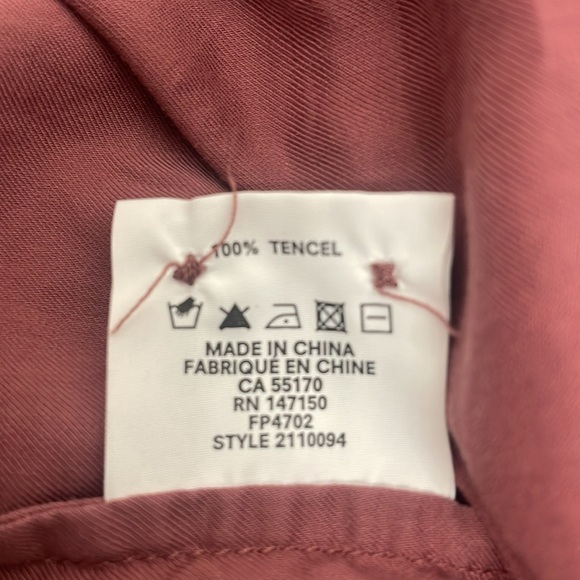 Frank & Oak Dusty Rose Button Down Shirt Long Sleeve Button Cuff Pocket Size S - Picture 14 of 14